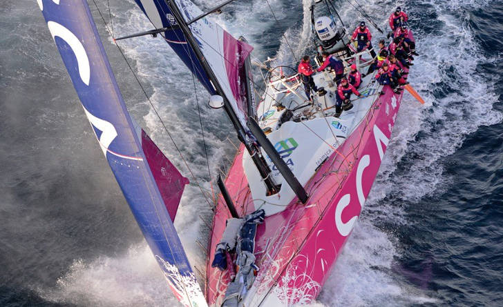The Magenta Project aerial sailing view