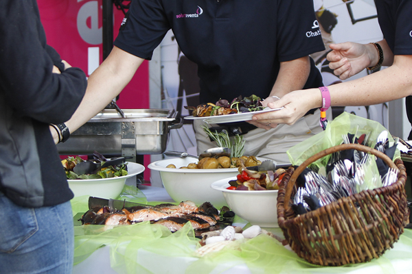 Cowes Week hospitality - buffet