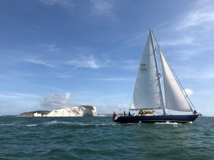 Vintage racing yacht for corporate events