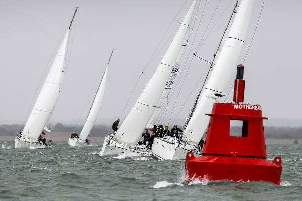 Team sailing regatta day