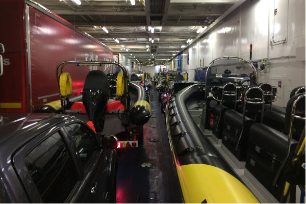 Ribs on cross channel ferry